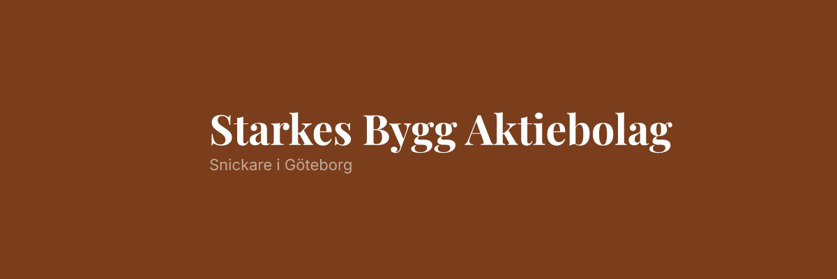Starkes Bygg Aktiebolag
