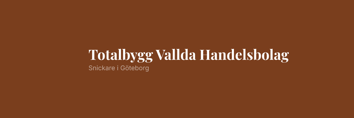Totalbygg Vallda Handelsbolag