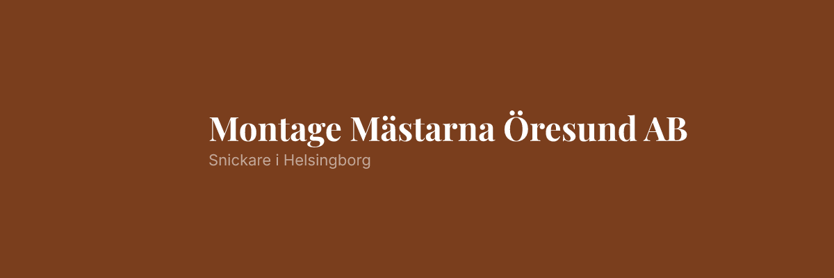 Montage Mästarna Öresund AB