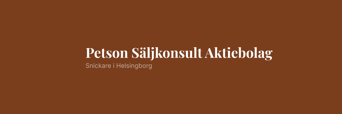 Petson Säljkonsult Aktiebolag