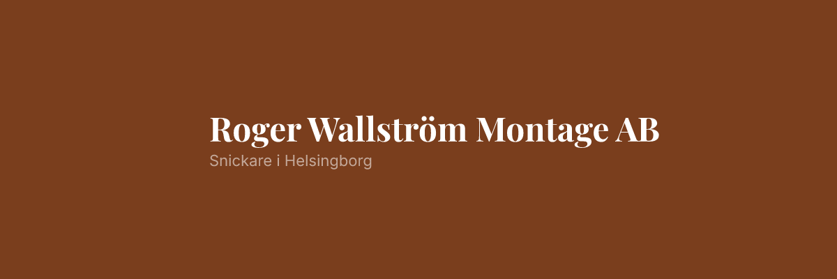 Roger Wallström Montage AB