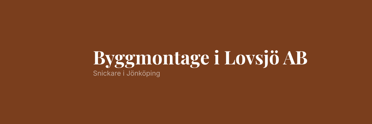 Byggmontage i Lovsjö AB