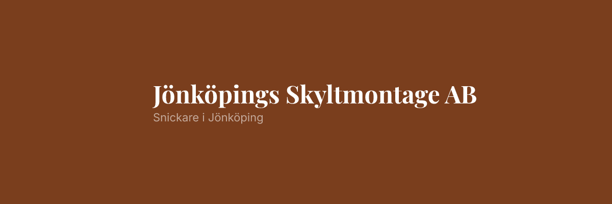 Jönköpings Skyltmontage AB