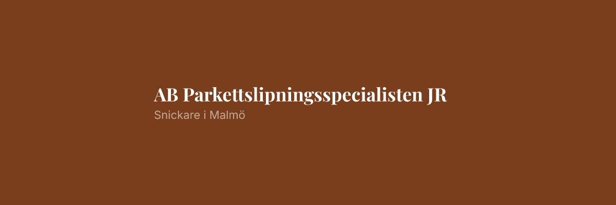 AB Parkettslipningsspecialisten JR