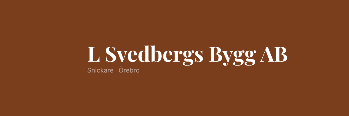 L Svedbergs Bygg AB
