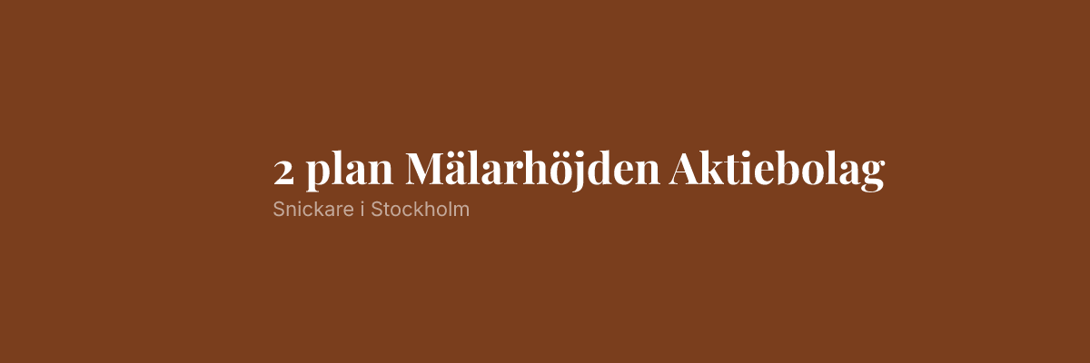 2 plan Mälarhöjden Aktiebolag