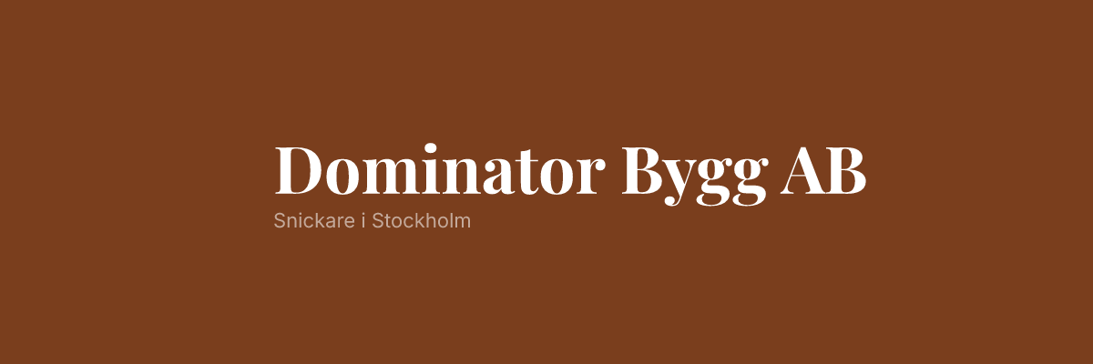 Dominator Bygg AB