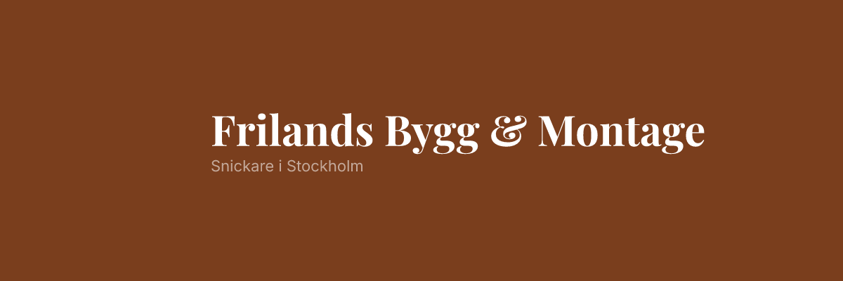 Frilands Bygg & Montage