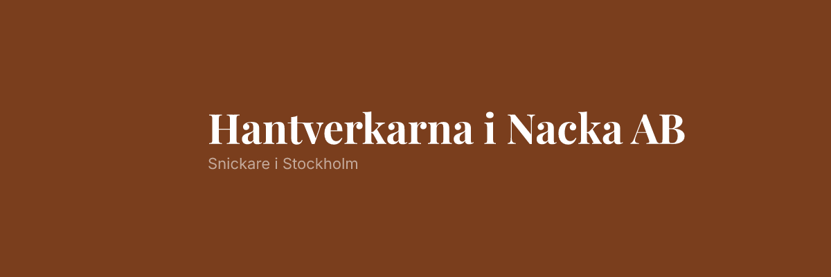 Hantverkarna i Nacka AB