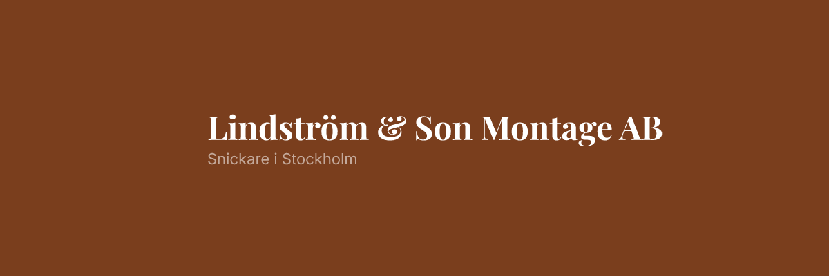 Lindström & Son Montage AB