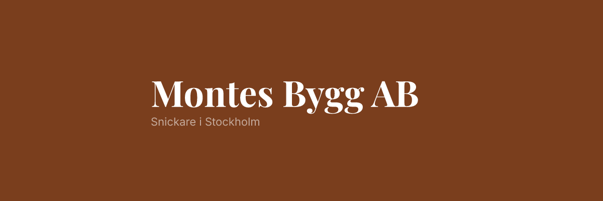 Montes Bygg AB