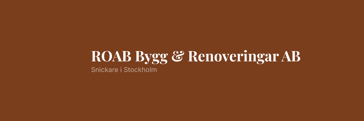 ROAB Bygg & Renoveringar AB