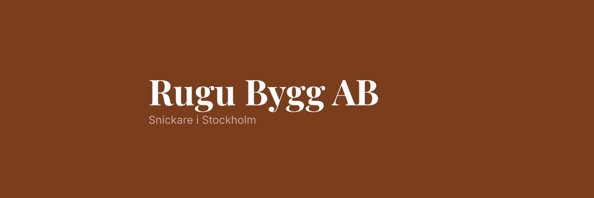 Rugu Bygg AB