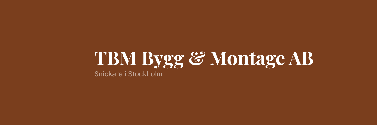 TBM Bygg & Montage AB
