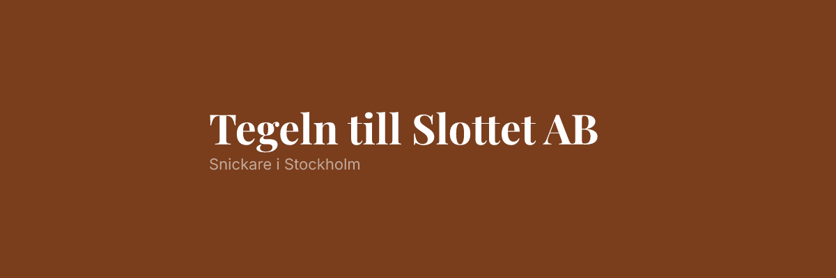 Tegeln till Slottet AB