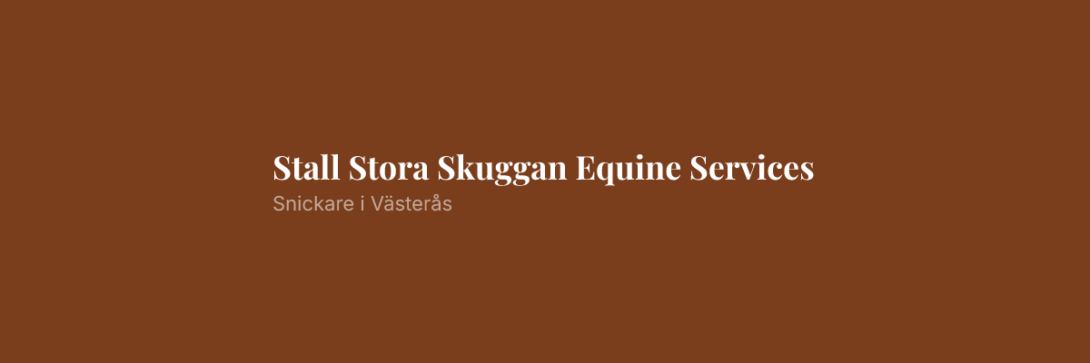 Stall Stora Skuggan Equine Services