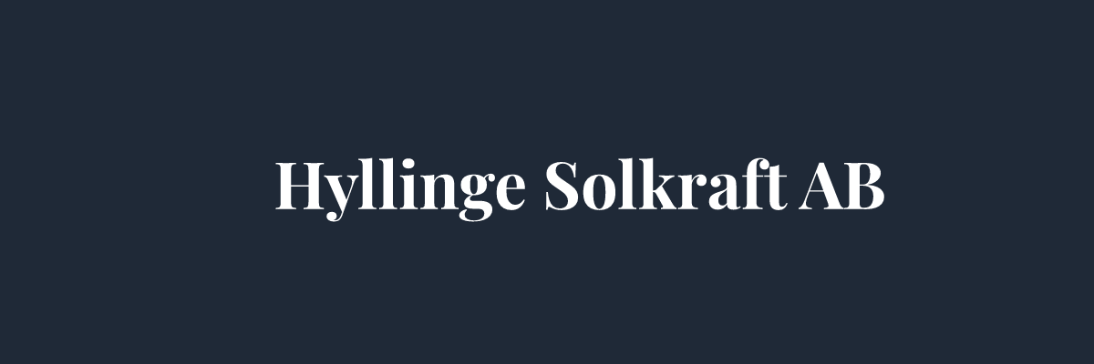 Hyllinge Solkraft AB – Solceller i Helsingborg