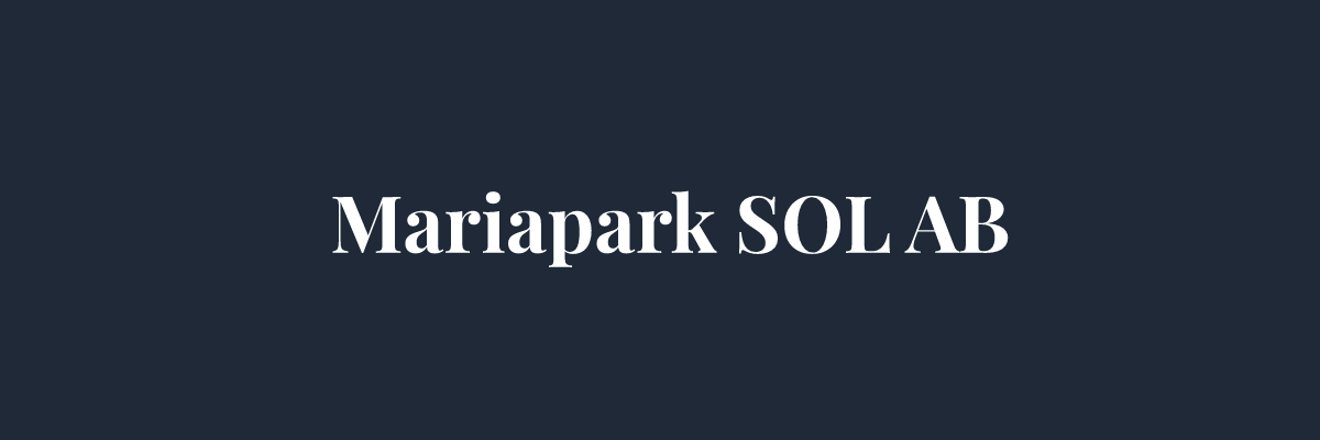 Mariapark SOL AB – Solceller i Helsingborg
