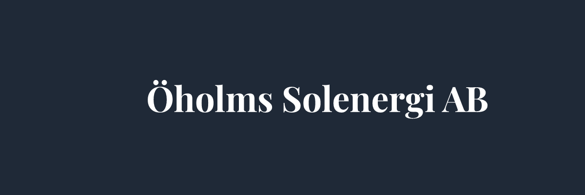 Öholms Solenergi AB – Solceller i Jönköping