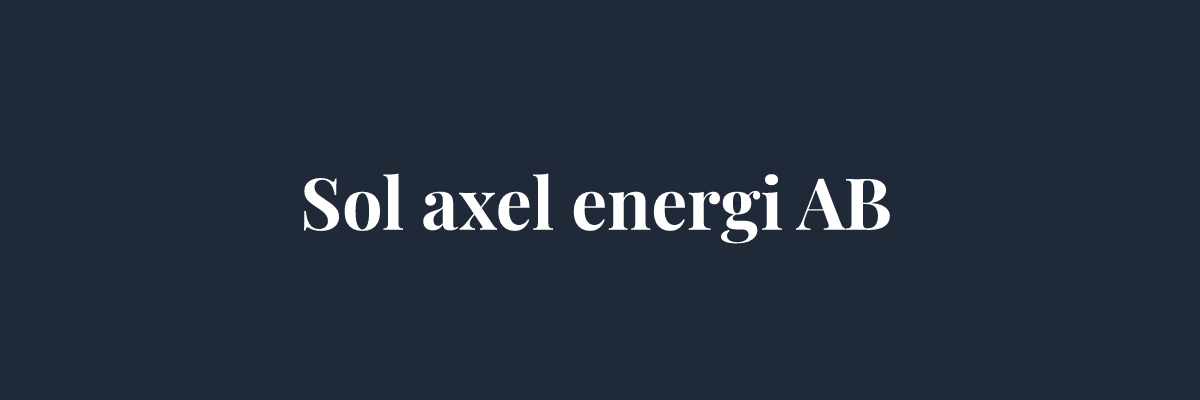 Sol axel energi AB – Solceller i Malmö