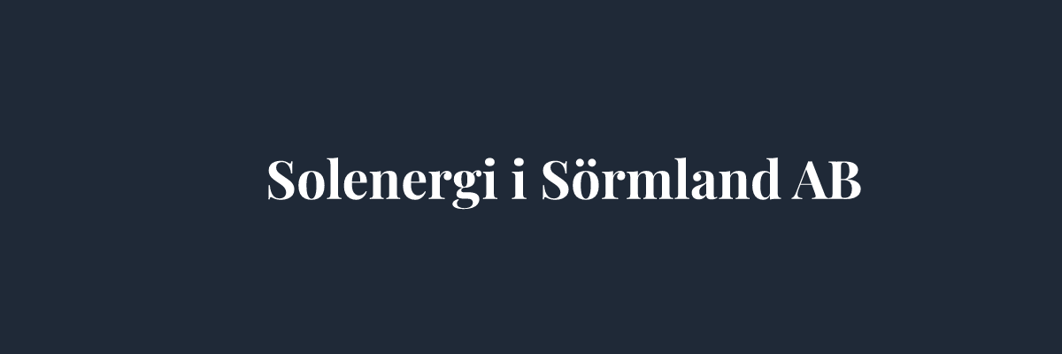 Solenergi i Sörmland AB – Solceller i Stockholm