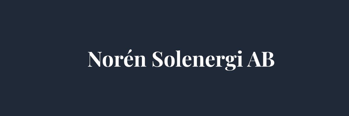 Norén Solenergi AB – Solceller i Uppsala
