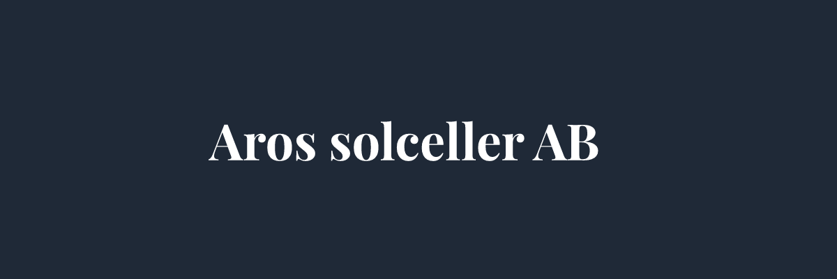 Aros solceller AB – Solceller i Västerås