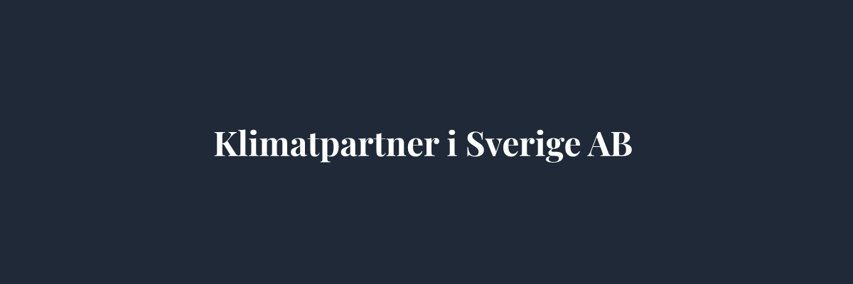 Klimatpartner i Sverige AB – Ventilation i Örebro