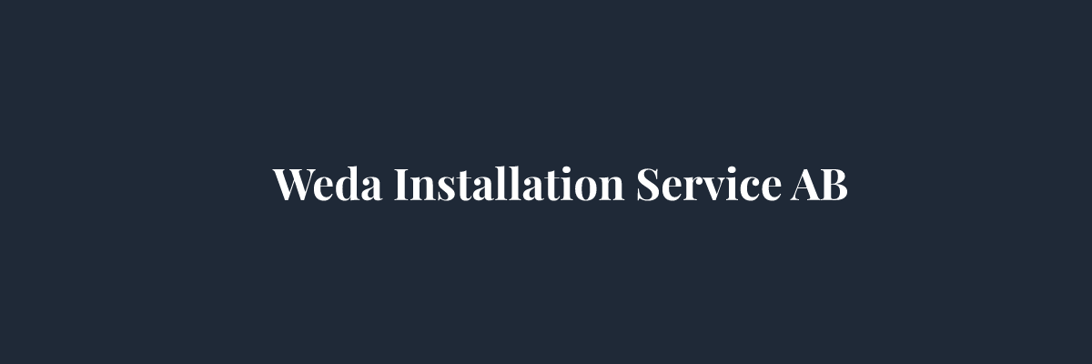 Weda Installation Service AB – Ventilation i Stockholm